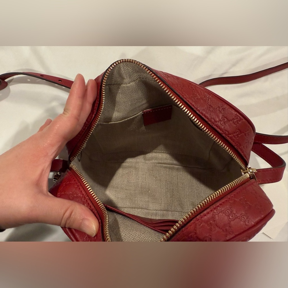 Authentic GUCCI Microshima GG Red Crossbody Bag *NWT* - Picture 9 of 10